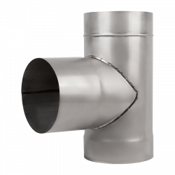 Stainless tee 90°, diameter 160mm, thickness 0.8mm
