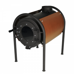 DS Modern heating stove + casing copper